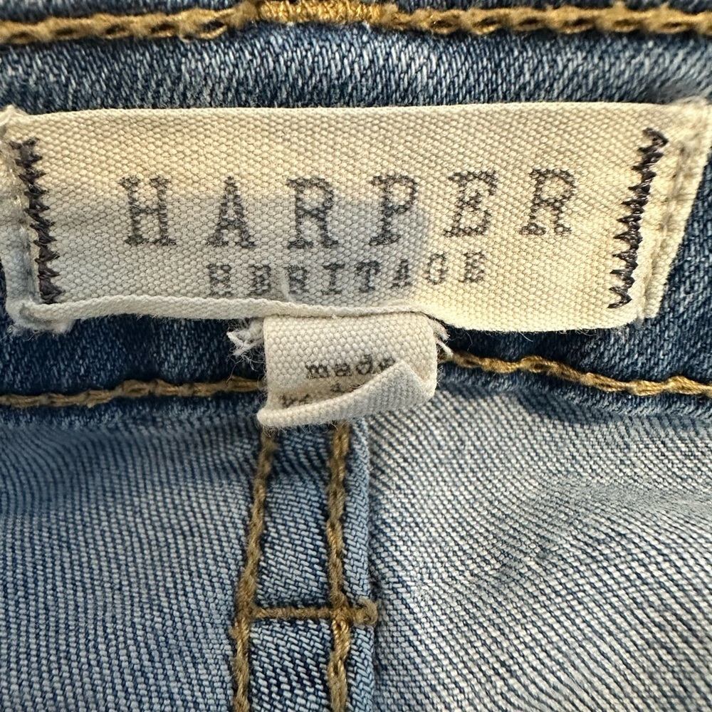Harper Light Blue High Rise  Distressed Skinny Jeans Size 30 - Picture 4 of 10